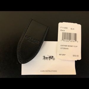 Coach Leather Money Clip